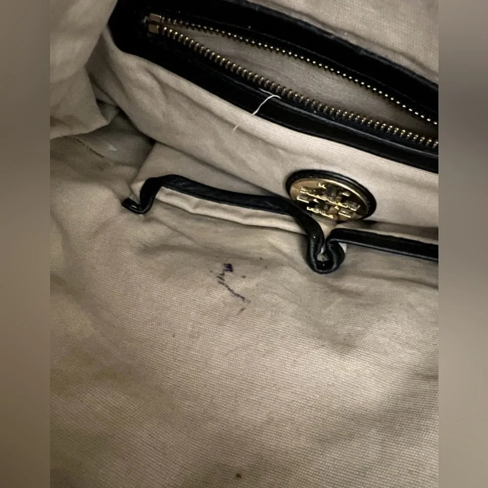 Tory Burch  Tote Black  Leather Shoulder‎ / Crossbody Bag Handbag